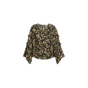 Lush Ruffle Bell Sleeve Blouse